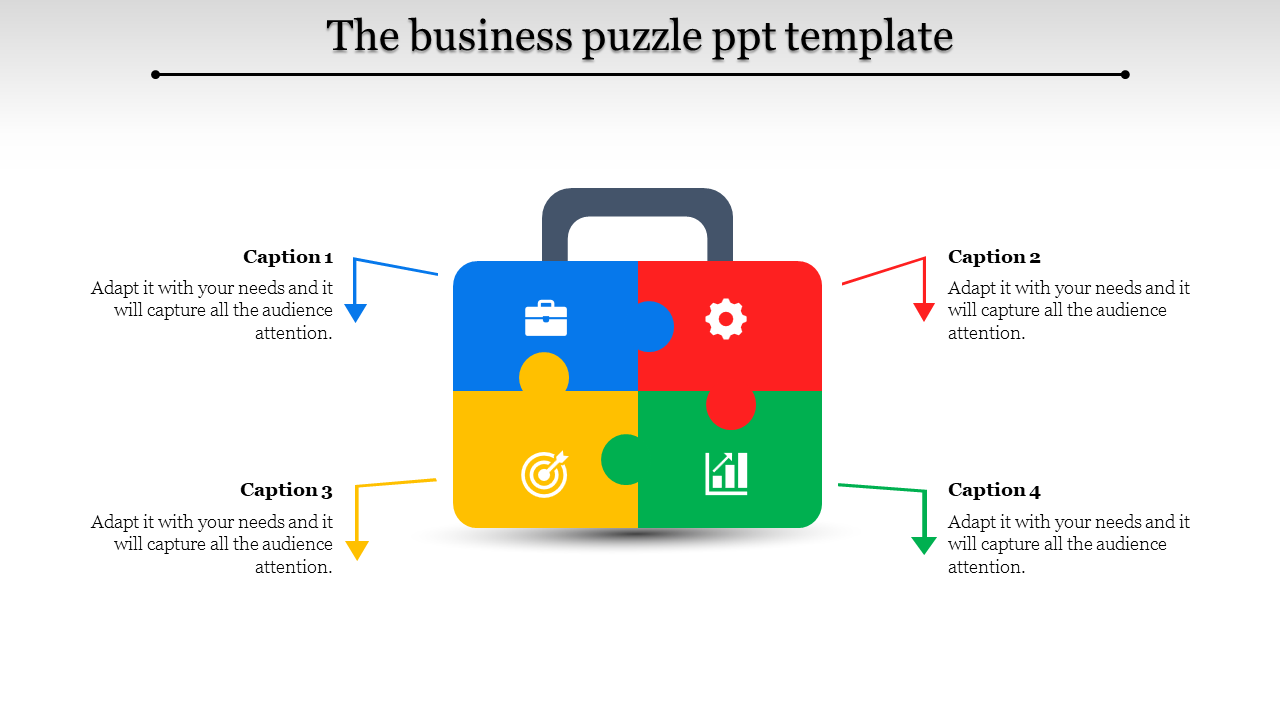puzzle ppt template-The business puzzle ppt template